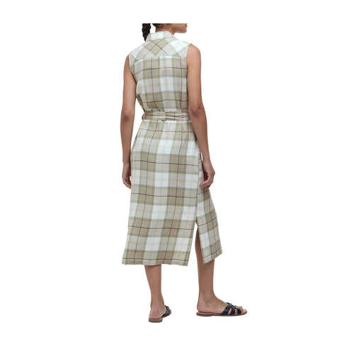 Barbour Abito midi Abito Donna Agnes midi misto lino 8 P25 - BARBOURLDR0890 - GN31 - 8 - Francavilla Moda